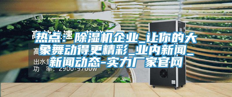 熱點：除濕機企業(yè)_讓你的大象舞動得更精彩_業(yè)內新聞_新聞動態(tài)-實力廠家官網