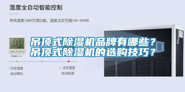 吊頂式除濕機品牌有哪些？吊頂式除濕機的選購技巧？