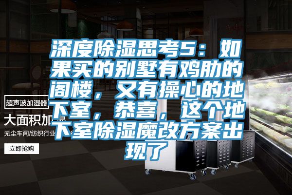 深度除濕思考5：如果買的別墅有雞肋的閣樓，又有操心的地下室，恭喜，這個(gè)地下室除濕魔改方案出現(xiàn)了