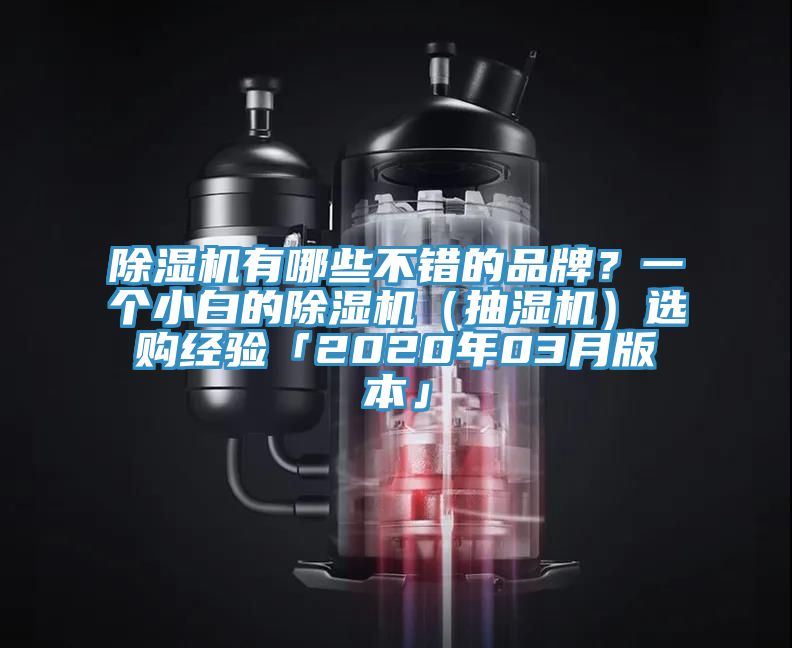 除濕機(jī)有哪些不錯(cuò)的品牌？一個(gè)小白的除濕機(jī)（抽濕機(jī)）選購經(jīng)驗(yàn)「2020年03月版本」